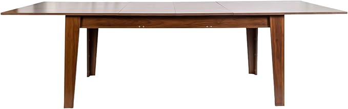 JIJIWANG 70.87''-106.3'' Extendable Dining Table for 8-12, Modern Space-Saving Wood Kitchen Table, Rectangle Folding Conference Meeting Tables for Living Meeting Room Kitchen, Walnut