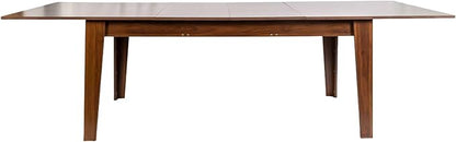 JIJIWANG 70.87''-106.3'' Extendable Dining Table for 8-12, Modern Space-Saving Wood Kitchen Table, Rectangle Folding Conference Meeting Tables for Living Meeting Room Kitchen, Walnut