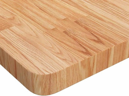 24x24 inch Solid Oak Wood Square Tabletop Varnished Rustic Brown Compact Countertop for Dining Coffee Kitchen Island Desk DIY Bar Small Space Indoor Outdoor