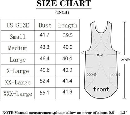 WROLEM Women's Practical Cross Back Pinafore Apron with Large Pockets Home Kitchen,Restaurant,Coffee House,Cooking,Gardening