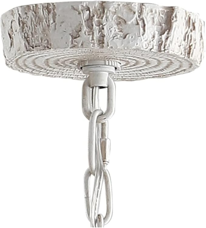 JONATHAN Y 30" White Rustic Resin Antler 5-Light LED Chandelier, Farmhouse Faux Deer Horn Hanging Ceiling Light for Dining Room, Kitchen Island, Adjustable Light Fixture (JYL6300B)