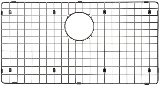 Starstar Sinks Protector Matte Black 304 Stainless Steel Kitchen Sink Bottom Grid, Rack (26 L x 15 W)