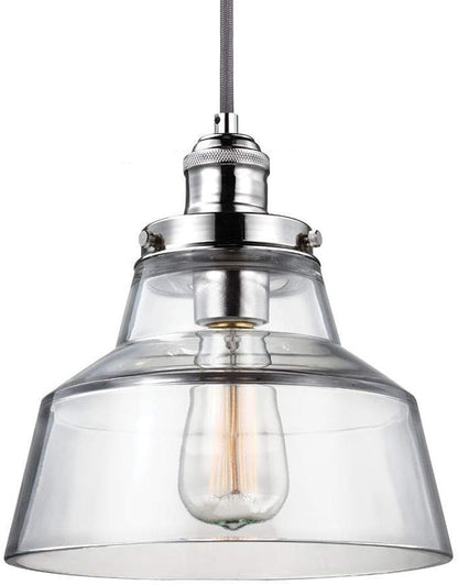 Feiss Lighting-Baskin-Pendant 1 Light in Modern Style-10 Inch Wide by 10.38 Inch High-Polished Nickel Finish -Traditi