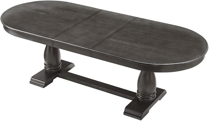 Mid-Century Modern Extendable Dining Table for 4-8, Expandable Space-Saving Kitchen Table with Leaf, Heavy-Duty Wood Finish Furniture for Dining Room, Small Apartment & Family Gatherings (Dark Brown)