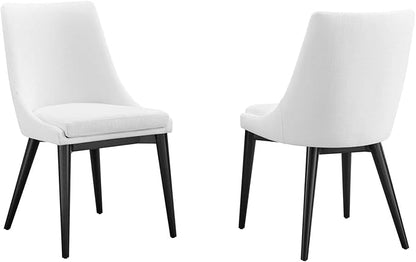 Modway EEI-2745-WHI-SET Viscount Dining Side Chair Fabric Set of 2, White