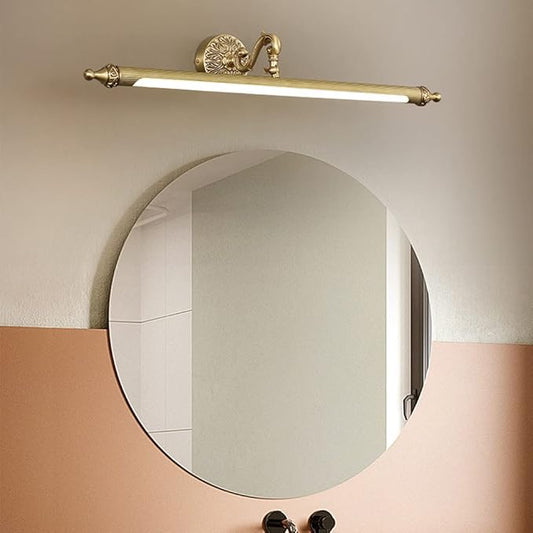 Aiwen LED Vanity Light Fixture 9W 22.04 inch Bath Vanity Lights with PC Lamp Shade Retro Artwork Picture Lighs Wall Sconces for Dressing Bathroom Lighting Cool White 6000k