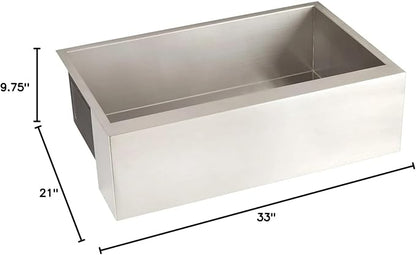 Signature Hardware 447795 Sitka 33" Farmhouse or Undermount Single Basin Stainless Steel Kitchen Sink