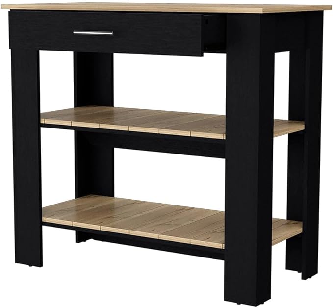 GOWE Brooklyn 40 Kitchen Island, Two Shelves, One Drawer