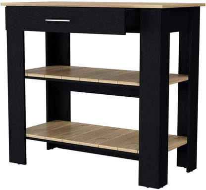 GOWE Brooklyn 40 Kitchen Island, Two Shelves, One Drawer