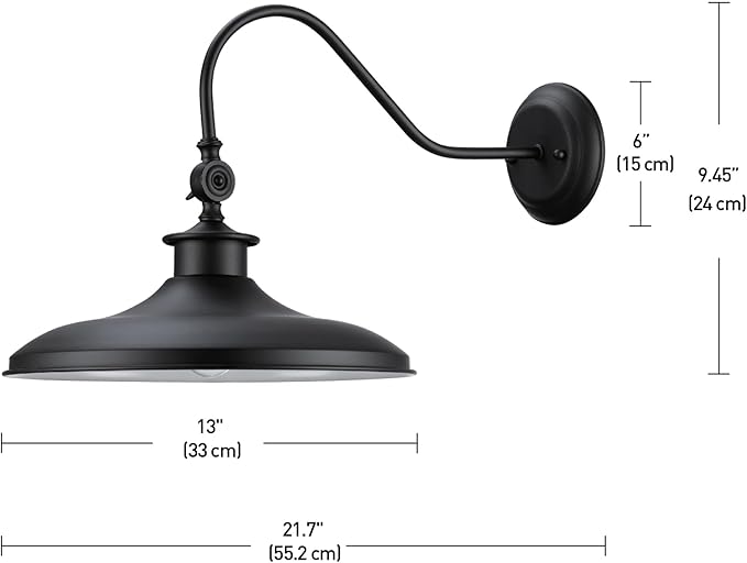 Globe Electric 44095 Aedan 1-Light Swivel Wall Sconce, Black Finish