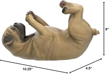 Ebros Gift Lifelike Purebreed Pedigree Canine Adorable Fawn Pug Dog Wine Bottle Holder Figurine Statue As Kitchen Wine Cellar Centerpiece Decor Storage Organizer (Fawn Brown Pug)