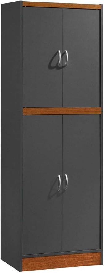 Hodedah 4-Door 4-Shelves, 5-Compartments Kitchen Pantry