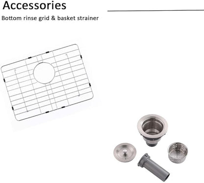 25 Inch Drop in Kitchen sink- 25x20 Inch Kitchen Sink Drop In 16 Gauge Deep Single Bowl Stainless Steel Kitchen Sinks Laundry Utility Sink,3 hole Kitchen Sink