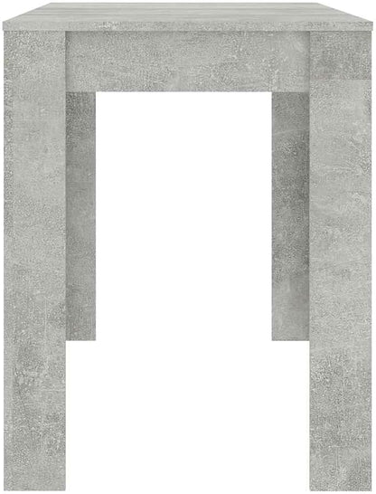 Concrete Grey Dining Table, Engineered Wood Standard Dinner Table, 47.2x23.6 Inch, Modern Kitchen and Dining Room Furniture, Durable & Easy Clean
