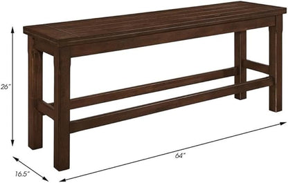 Homelegance Counter Height Dining Bench Brown