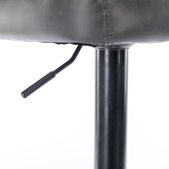Furniture,Swivel Adjusatble Seat Height, Modern PU Upholstered Bar Stools with The Whole Back Tufted, for Home Pub and Kitchen Island（Dark Gray, Set of 2）