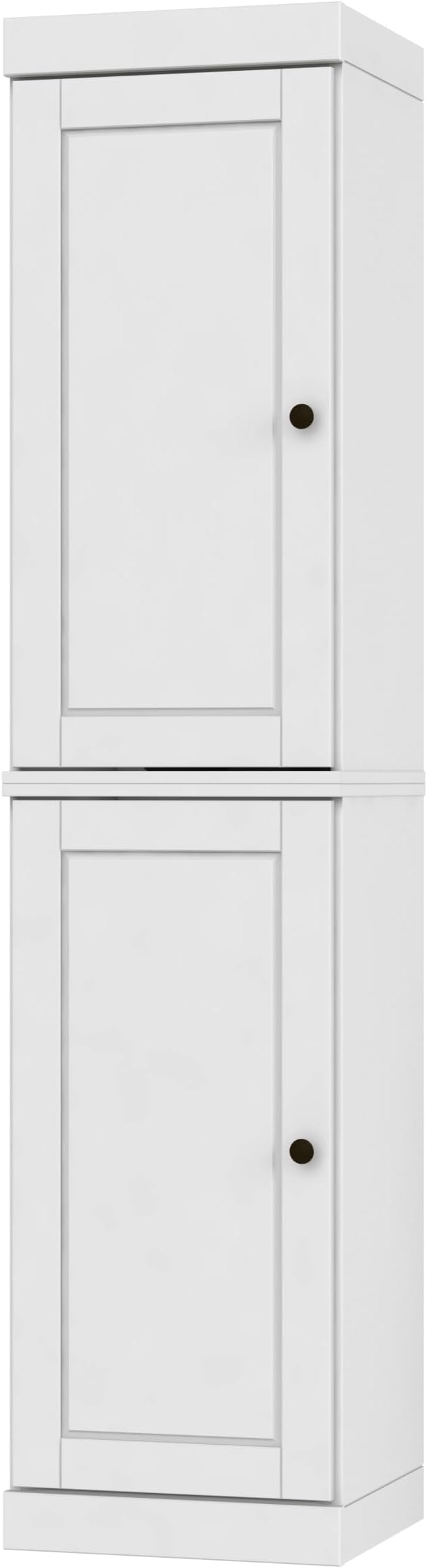 Palace Imports Solid Wood Pantry Cabinet - Tall Narrow Storage Cabinet with Raised Panel Doors - 16.5" W x 71.5" H - White, Kitchen Cupboard, Adjustable Shelves, 100% Eco-Friendly Wood, Modular