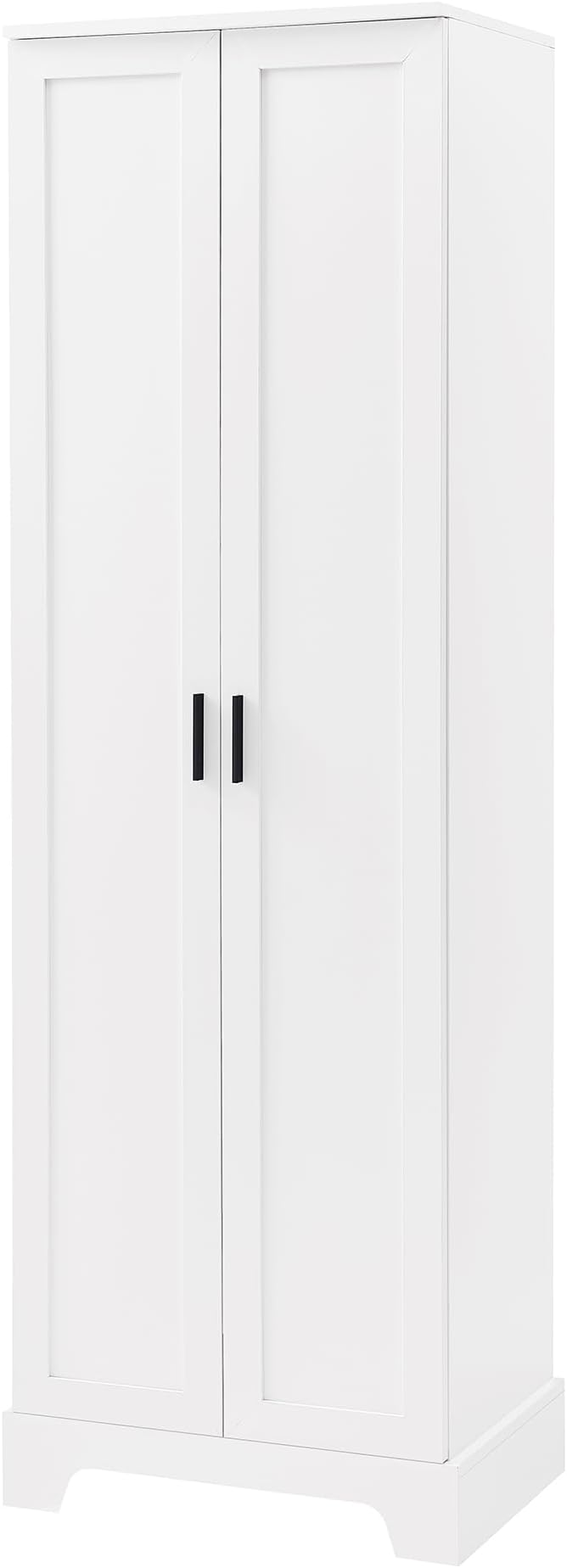 Favfurish 71" Tall Bathroom Storage Cabinet with Doors, Modern Linen Cabinets w/Adjustable Shelves & Anti-Tipping Device, Easy Assembly, Freestanding Organizer for Dining Room,Kitchen,Office,White
