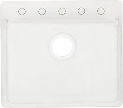 Signature Hardware 447657 Totten 25" Drop In or Undermount Single Basin Granite Composite Kitchen Sink
