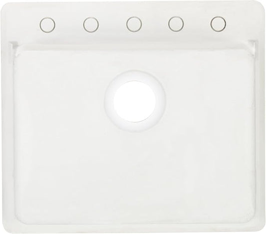 Signature Hardware 447657 Totten 25" Drop In or Undermount Single Basin Granite Composite Kitchen Sink