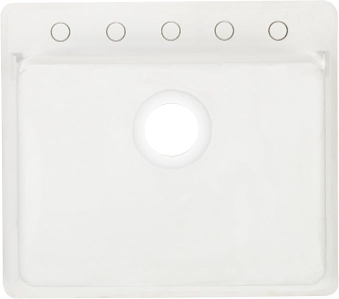 Signature Hardware 447663 Totten 25" Drop In or Undermount Single Basin Granite Composite Kitchen Sink