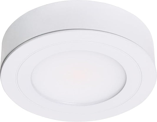 Armacost Lighting PureVue Dimmable LED Undercabinet Puck Light, RGB+W, White 263412