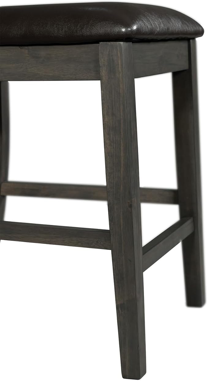 HomeStock Counter Height Chairs Set - Gray Side Chairs for Kitchen Island - Modern Dining Room Seating