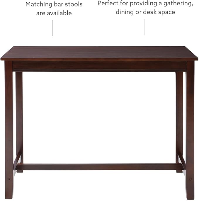 Linon Claridge Dark Espresso 42 inch Height Bar Table