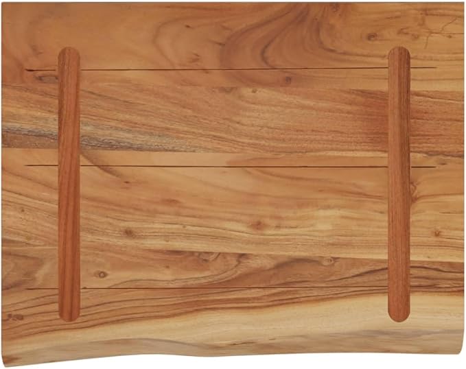 Solid Acacia Wood Live Edge Shelf Wall Mounted for Decorative Items with Shelf Supporting 165.3 lbs, Rustic Wall for Living Room, Brown Acacia Wood 15.7 x 11.8 x 1.0 Inches