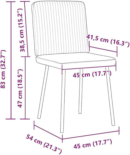 Modern Velvet Dining Chairs Set of 2 Dark Gray Accent Chairs with Metal Wood Frame - Sturdy Kitchen & Living Room Furniture, Comfortable Foam Padding
