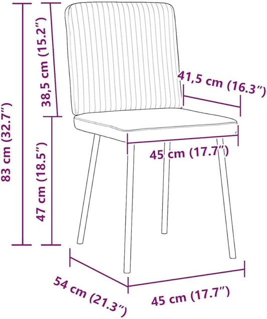 Dark Gray Velvet Dining Chairs Set of 2 Modern Accent Chairs with Metal-Wood Frame and Soft Foam Cushion for Kitchen Living Room Restaurant Furniture