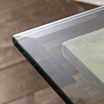 Clear Rectangle Tempered Glass Table Top 24" x 48", 1/2" Thick Beveled Edge, Scratch Resistant, Easy Clean Replacement for Dining, Coffee, or Office Tables – Fab Glass and Mirror