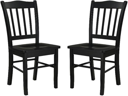 Boraam Shaker Dining Room Side Chairs, Set of 2 – Black Finish