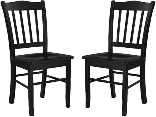 Boraam Shaker Dining Room Side Chairs, Set of 2 – Black Finish