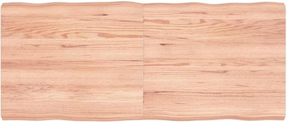 Solid Oak Table Top 55.1 x 23.6 in Adjustable Height 0.8-2.4 in Foldable Butcher Block Style Varnished Wood Countertop for Kitchen Dining Office Creative Spaces