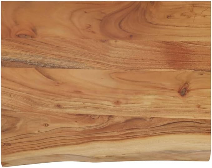 Solid Acacia Wood Live Edge Shelf Wall Mounted for Decorative Items with Shelf Supporting 165.3 lbs, Rustic Wall for Living Room, Brown Acacia Wood 15.7 x 11.8 x 1.0 Inches