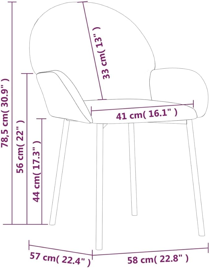 Set of 2 Dark Grey Modern Dining Chairs with Velvet Upholstery Ergonomic Design for Comfortable Seating in Dining Room Kitchen
