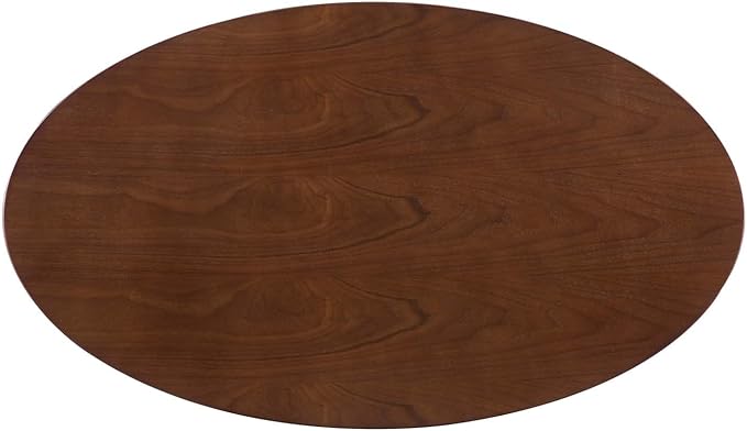 Modway Verne Oval Wood Grain 48" Dining Table in Gold Walnut
