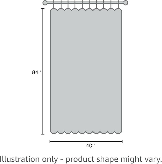 Lush Decor Linen Button Window Curtain Panel, Single, 40" W x 84" L, Off-white - Country Curtains - Rustic Decor - Color Block Modern Farmhouse Curtains For Living Room, Bedroom & Dining Room