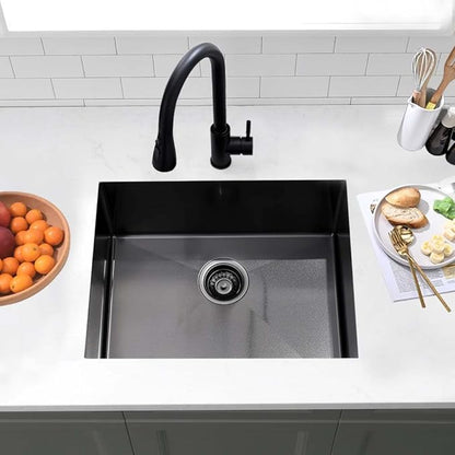 21 Inch Undermount Laundry Sink Black -Wesliv 21x19x12 Inch Black Undermount Laundry Sink Stainless Steel 16 Gauge Single Bowl Deep Under Mount Laundry Room Sinks with Bottom Grid