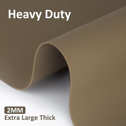 Silicone Mats for Kitchen Counter, Nonslip Silicone Mats for Crafts Countertop Protector Heat Resistant Mat (78.7” x 24” x 0.08”, Taupe)