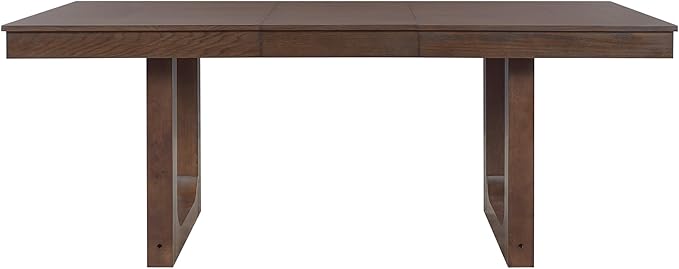 60"-78" Extendable Dining Table – Farmhouse Wooden Kitchen Table with Removable Leaf, Large Expanding Table for 4–8, Rustic Walnut Finish