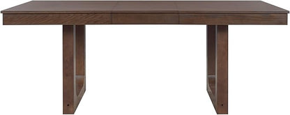 60"-78" Extendable Dining Table – Farmhouse Wooden Kitchen Table with Removable Leaf, Large Expanding Table for 4–8, Rustic Walnut Finish