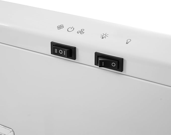 RCA R-RHUCC30SWH 30 in. Century Collection Ductless Under Cabinet Range Hood, Reusable Filter, Rocker Switch, Light, White