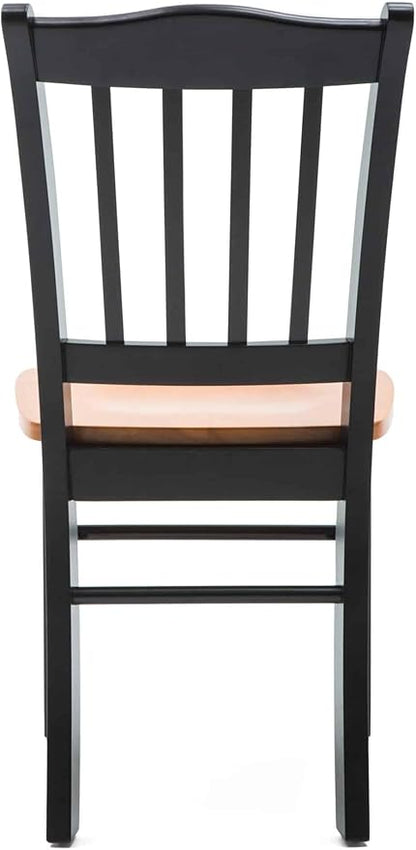 Boraam Shaker Dining Room Side Chairs, Set of 2 - Black/Oak