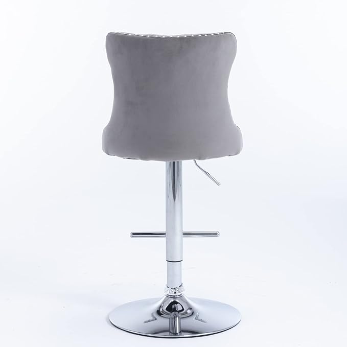 Modern Dining Chairs, Mid-Century Kitchen Table and Chairs with Sturdy Stable Base, Easy Assembly Luxury Furniture for Dining Room, Home Pub and Kitchen Island,Gray-Foam-2pc-3