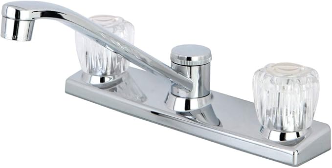 Kingston Brass FB121 7-11/16-Inch Spout Reach Columbia 8-Inch Kitchen Faucet Without Sprayer, Polished Chrome