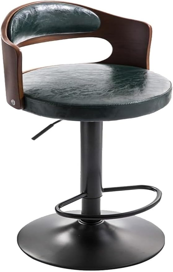 Adjustable s with Back, Upholstered Stools with Footrest and Armrests for Kitchen Island and Counter Height Dining,/Green a