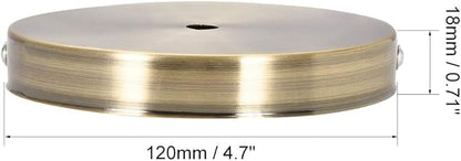 uxcell Retro Light Canopy Kit Wall Sconce Lamp Plate Fixture 120mm 4.7Inch Bronze