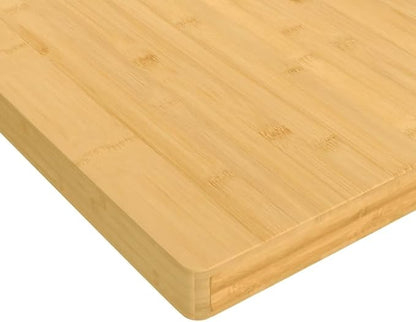 Modern Bamboo Table Top 19.7x19.7x1.6 in Small Square Wood Countertop Varnished Natural Grain Butcher Block Surface for Coffee Tables Side Tables and Dining Rooms